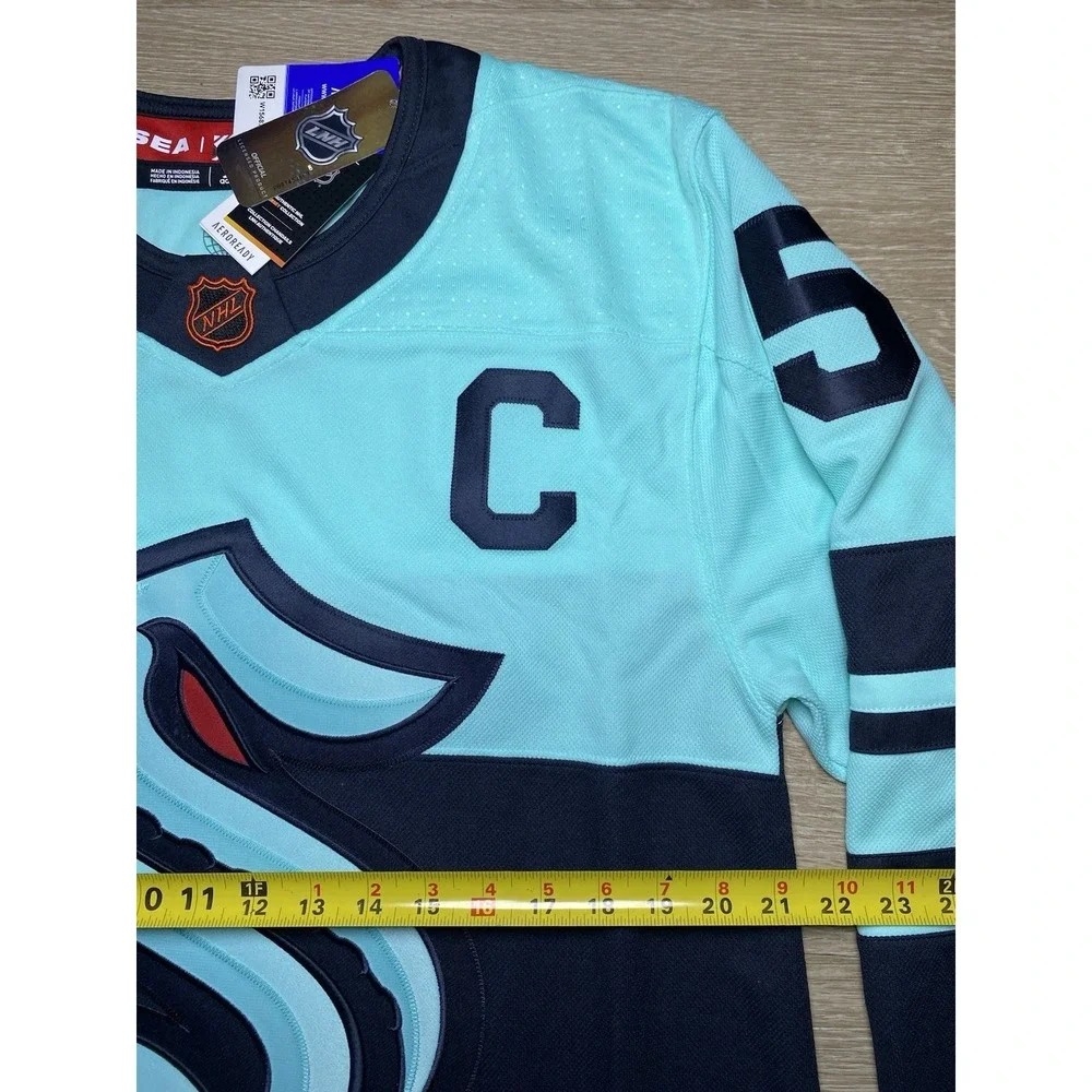 Men's 50 Authentic adidas Seattle Kraken Giordano PRIMEGREEN $240 Jersey H52325‎